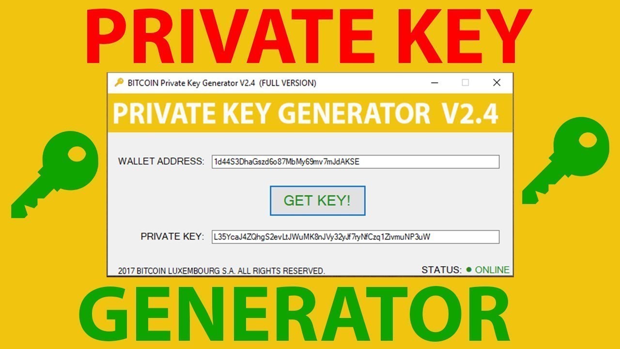 bitcoin hash key generator