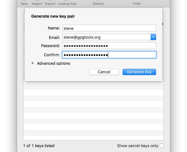 Gpg keychain access for mac